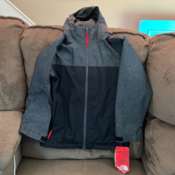 The North Face Youth Jacket in Black Heather size Small (7/8) - Shell & Fleece